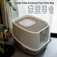 thumbnail image 2 of Large Fully Enclosed Cat Litter Box Front Entry Exit Cat Potty Toilet With Lid Litter, 2 of 7