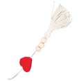 thumbnail image 2 of 5Pcs Heart Tassel Handmade Handicraft,Keychain,Diy,Accessories for Home Decor Bookmark Backpack Car Wall Decoration (2 Colors)[Red], 2 of 5
