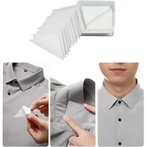 Scheam 50Pcs Collar Stays for Polo Shirts, No Curl Collar Polo Shirt Collar Stays, Polo Shirt Collar Fixed Great for Any Shirt with Collar,White