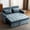 Blue, variant on 57" Adjustable Convertible Loveseat Sleeper Sofa Bed, Pull-Out Loveseat with Chenille Fabric, Convertible Sofa Bed Couch with USB Ports for Living Rooms, Black