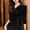 Black, variant on Qulqfy Velvet Tops for Women Long Sleeve Plus Size Black Shirts Elegant V Neck Tie Side Blouses Spring Tops for Women L