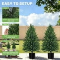 thumbnail image 2 of 3FT Artificial Cedar Topiary Tree with Pot Set of 2 Fake Evergreen Indoor Outdoor Garden Porch  Decor, 2 of 7