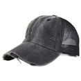 thumbnail image 2 of VLOOCKLW Baseball Cap Distressed Washed Cotton for Design Breathable Mesh Back Trucker Hat Lightweight Adjustable Fit for Hiking Fishing Travel and Daily Use Sun Hat, 2 of 6