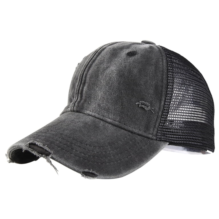Mesh Baseball Cap For Men & Women,Vintage Washed Cotton 