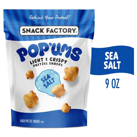 Snack Factory Pop'ums Sea Salt Pretzel Snacks, 9 oz Bag