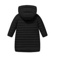 thumbnail image 3 of Baby Girl Boy Winter Down Coats Long Lightweight Hooded Warm Thick Outerwear Casual Padded Jacket with Pockets Winter Clothes for Toddler Kids 4-5 Years, 3 of 5