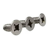 Hinge Outlet Satin Nickel Machine Screws for Door Hinges, 10-24 Thread x 1/2" Length - 24 Pack