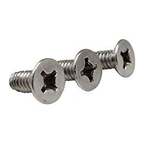 Hinge Outlet Satin Nickel Machine Screws for Door Hinges, 10-24 Thread x 1/2" Length - 24 Pack