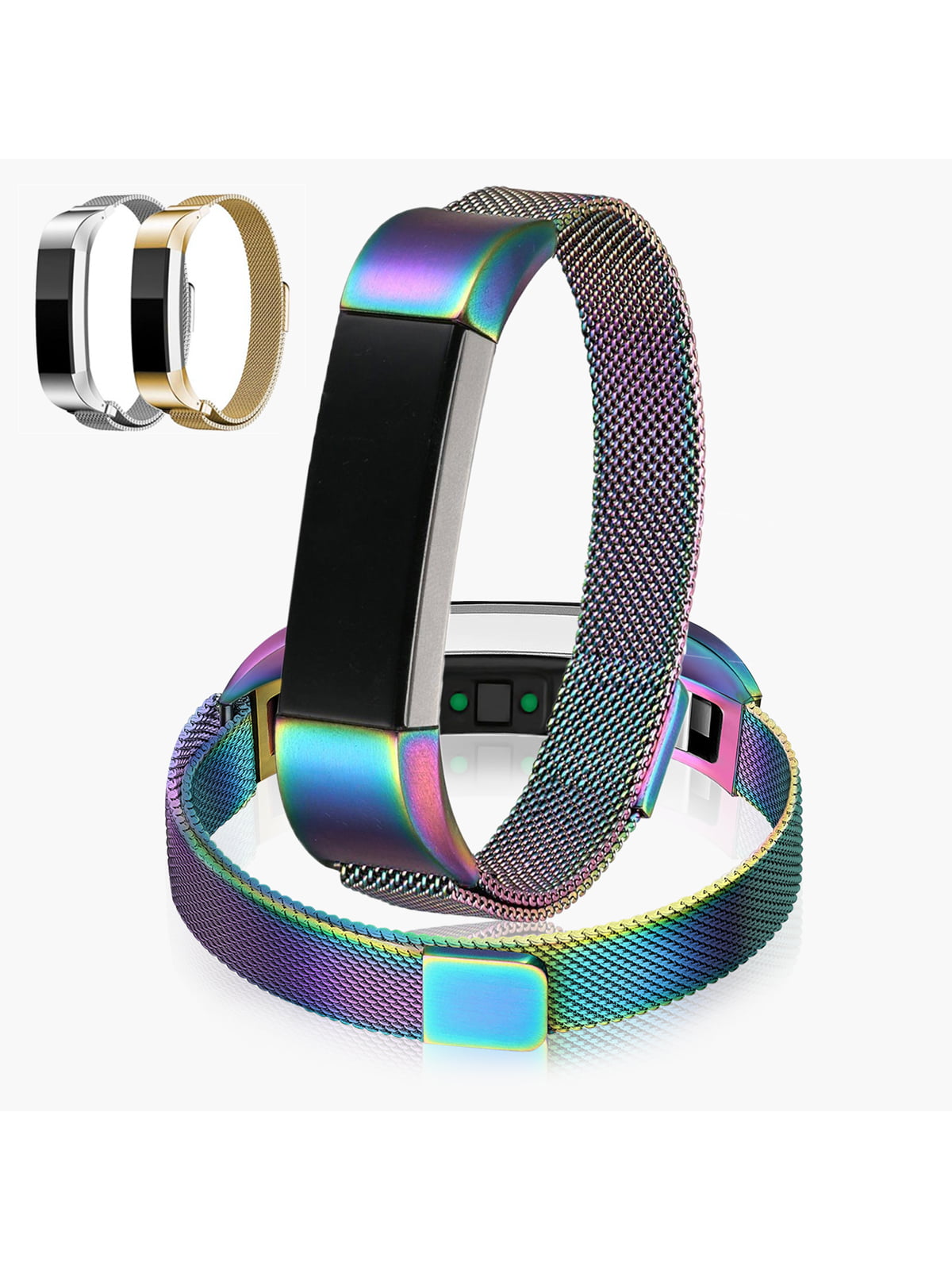 Large Milanese Loop Magnetic Stainless Steel Band Strap for Fitbit Alta/Alta HR 