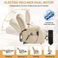 thumbnail image 4 of INGALIK Power Lift Recliner Chair Dual Motor, Infinite Position Lay Flat Recliners for Adult & Elderly with Heat & Massage, Large, Type-C Charge, Lumbar Pillow for Living Room, Leather (Beige), 4 of 12