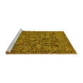 thumbnail image 2 of Ahgly Company Machine Washable Indoor Square Oriental Yellow Industrial Area Rugs, 3' Square, 2 of 4