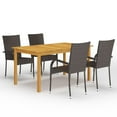 thumbnail image 2 of vidaXL Patio Dining Set Outdoor Dining Table and Chairs Patio Conversation Set, 2 of 35