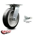 thumbnail image 2 of 8 Inch Heavy Duty Rubber on Aluminum Caster with Ball Bearing and Swivel Lock, 2 of 2