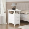thumbnail image 5 of White End Table with Charging Station, 3 Drawers, USB Ports & Outlets for Small Spaces, 5 of 7