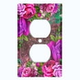 thumbnail image 2 of Metal Light Switch Plate Cover Elegant Purple Floral Nature Scripture Damask FLW087, 2 of 14