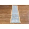 thumbnail image 4 of Casavani Handwoven Cotton Dhurrie Blue Indoor Outdoor Patio Rug Brown Living Room Carpets 5x8 feet, 4 of 7