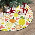 thumbnail image 3 of FMSHPON Orange Lemon Pineapple Heart Xmas Christmas Tree Skirt Stand Mat for Holiday Party Decoration Indoor Outdoor 36 inches, 3 of 3