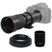 Vivitar 420-800mm f/8.3 Telephoto Zoom Lens for Nikon D750, D850, D3500 & D5600