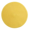 thumbnail image 3 of Juego de 8 manteles redondos trenzados SHACOS, lavables, 38 cm, color amarillo, 3 of 8