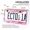 thumbnail image 3 of Aluminum License Plate Frame 2 Pack Car Exterior Accessory Car Tag Holder for Front Rear Plates Cars Decor Pink Hearts and Roses Pattern, 3 of 7