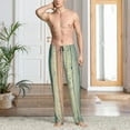 thumbnail image 2 of Pofeuu Hardwood Print Men's Pajama Pants, Soft Lounge Pajama Pants with big pockets for Men Plaid Pj Bottoms-Medium, 2 of 6