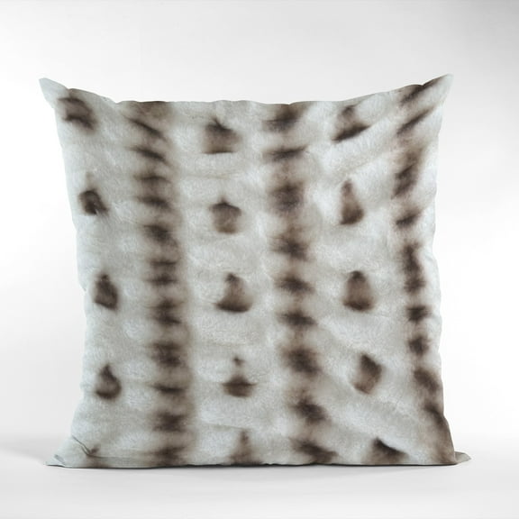 Plutus Creamy Fluffy Bunni Animal Faux Fur Luxury Throw Pillow - Double sided 26" x 26"