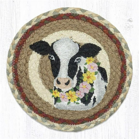 Capitol Importing 80-658C 10 x 10 in. MSPR-658 Cow Printed Round Trivet