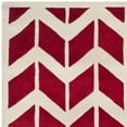 thumbnail image 4 of SAFAVIEH Chatham Easton Zigzag Stripes Wool Area Rug, Red/Ivory, 5' x 8', 4 of 5
