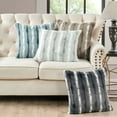 thumbnail image 3 of Home Soft Things Amanda Stripe fauxfur Throw Pillow Covers Set of 2, NO INSERT Pearl Blue, 3 of 7