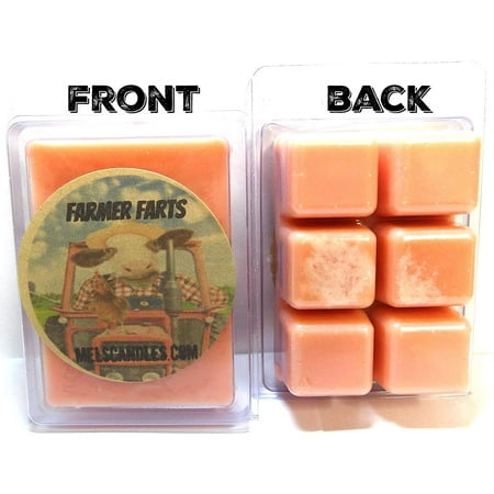Soy Wax Blend - Farmer Farts (Fruity Blend) 3.2 Ounce Pack of Soy Wax Tarts - Scent Brick, Wickless Candle