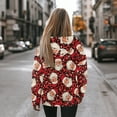 thumbnail image 3 of COEQINE Women's Hoodies Sweatshirts Pullover Oversized Loose Fashion Y2K Tops Fit Soft Long Sleeves Casual Wear Christmas Cute Santa Claus and Leopard Print Lightweight Outfits Clothes, L, 3 of 7