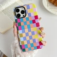 thumbnail image 2 of Lunfar Compatible with iPhone 16 Pro Max Case,Cute Colorful Checkered Case with Shockproof Slim Soft TPU and Hard PC Protective Cases for Women/Men Designed for iPhone 16 Pro Max Case, 2 of 5
