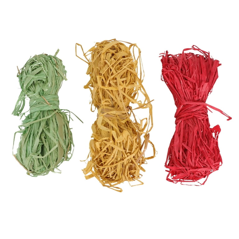 3 Bundles Raffia Bundles Paper Packing String Raffia Ribbon for DIY Craft