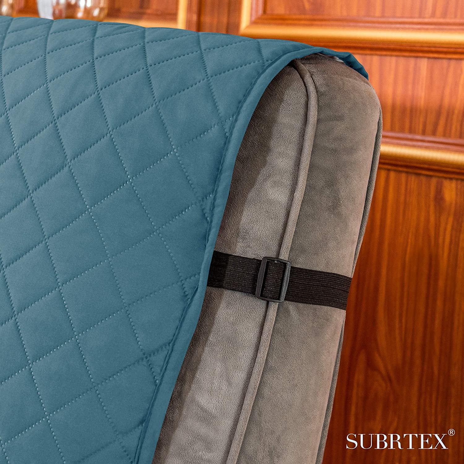 Subrtex Reversible Quilted Recliner Chair Slipcover, Turquoise