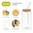 thumbnail image 5 of True Everyday Glass Cups for Cocktails, Iced Coffee, Beer, Juice, Set of 4, 5 of 8