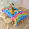 thumbnail image 3 of Colorful Tie Dye Pattern Rectangle Tablecloth 60"x120",Waterproof Polyester Rectangle Table Cloth, Wipeable Spillproof Polyester Tablecloth for Dining, Camping, Indoor and Outdoor, 3 of 6