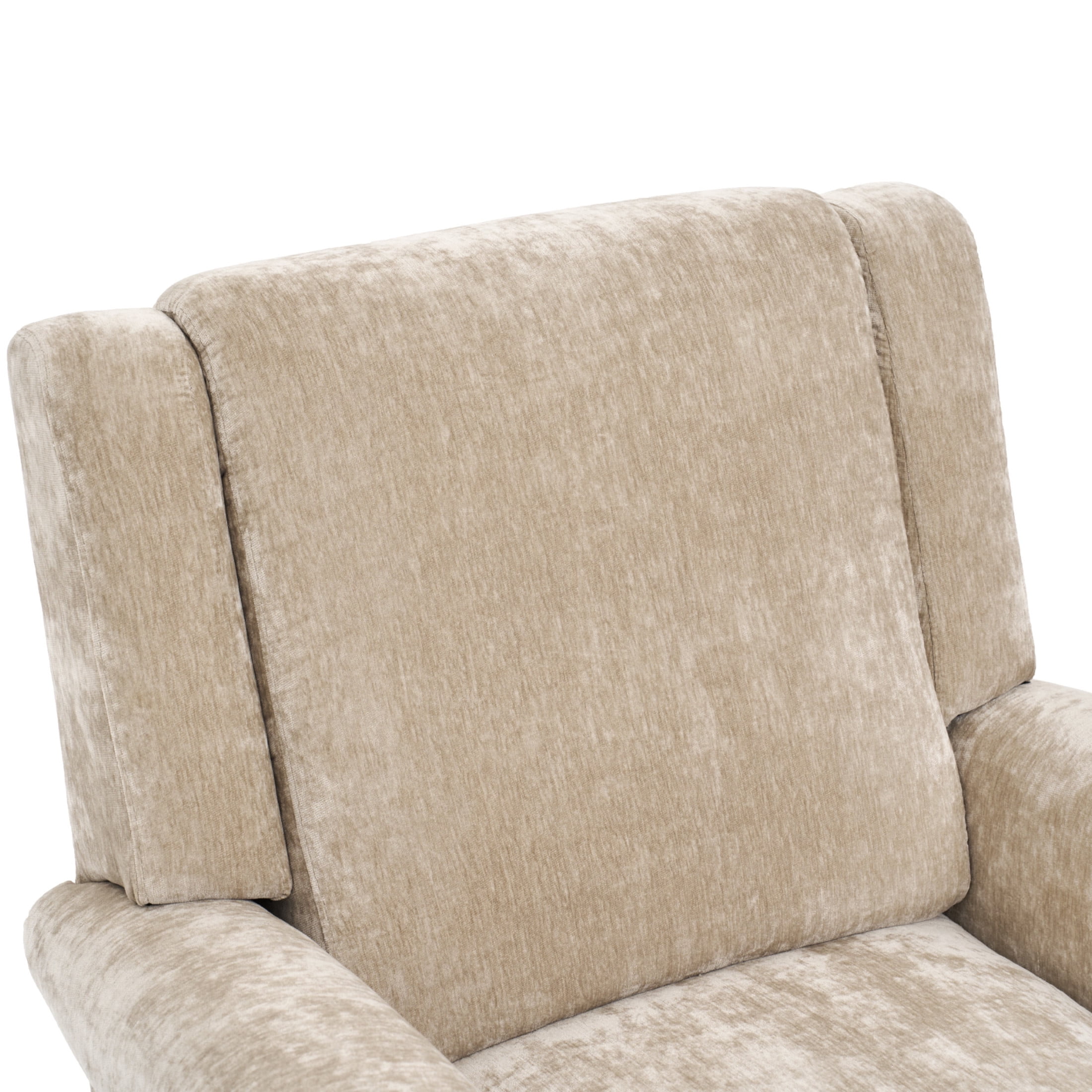 Christopher Knight Home Manual Nursery Recliner, 360° Swivel Rocker Sofa Chair in Chenille Fabric, Brown
