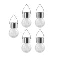 thumbnail image 1 of Lámpara Solar Colgante Bola De Cristal Araña Solar Con Energía Solar Bola De Jardín Linterna Bola Solar Led Decorativa Al Aire Libre Luz Colgante Para Jardín Camino Decoración Patio 5 Piezas Methold HA027408-02, 1 of 6