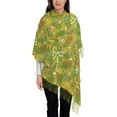 thumbnail image 3 of Cauagu Christmas bows Print Women Wrap Shawl tassels Scarves Retro Scarf 77.6"X28.3", 3 of 8