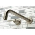 thumbnail image 2 of Kingston Brass KS8058CML Manhattan Two-Handle Wall Mount Roman Tub Faucet, Brushed Nickel, 2 of 7