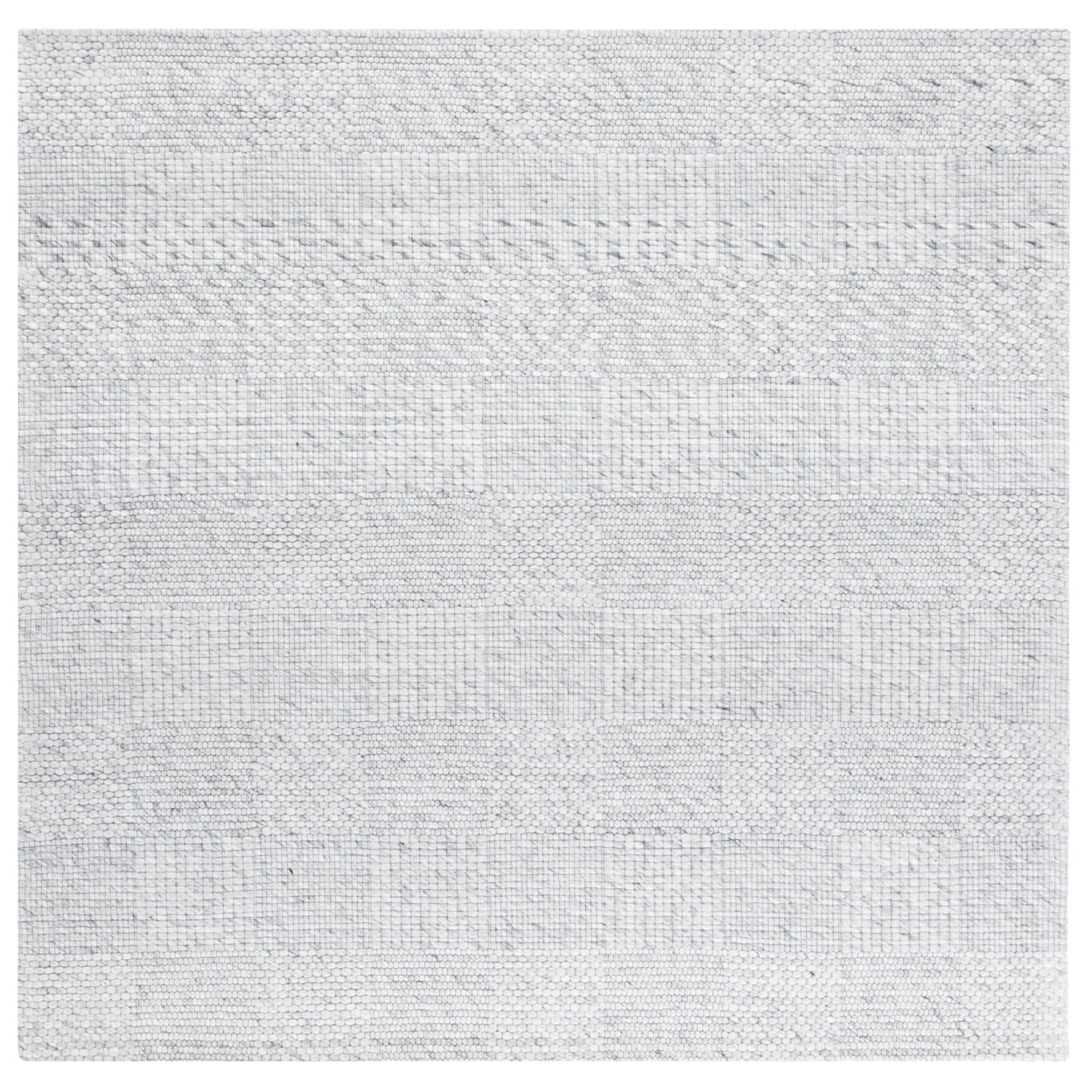 SAFAVIEH Marbella Easton Checkered Area Rug, Light Grey, 6' x 6' Round