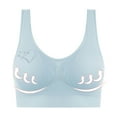 thumbnail image 2 of SMihono Bras for Women No Underwire Everyday T Shirt Bra Cute Star Heart Print Bralettes Back Smoothing Anti-Sagging Breasts Bralette Light Blue S, 2 of 6