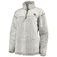 thumbnail image 2 of Women's G-III 4Her by Carl Banks Gray New Orleans Saints Sherpa Quarter-Zip Pullover Jacket, 2 of 5