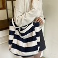 thumbnail image 7 of CHUMUD Striped Canvas Tote Handbag for Women Vertical Stripe Large Capacity Shoulder Bag for Shopping Travel, 7 of 7