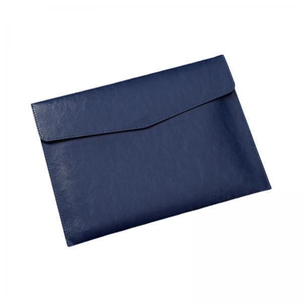 2x Carpeta De Cuero PU Organizador De Archivos Expandible Portátil Para La Enseñanza En El Hogar Familia Azul