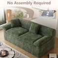 thumbnail image 2 of Tmjmj 71" Loveseat Sofa, Corduroy Memory Foam Cloud Boneless Couch, 3-Seater Compressed Sofa for Living Room Bedroom, No Assembly Required, Green, 2 of 9