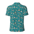 thumbnail image 3 of Vsdgher Giraffes Doing Various Yoga Print Men's Short Sleeve Stretch Polo Shirt, Moisture-Wicking Performance Polo Shirt, 3 of 8