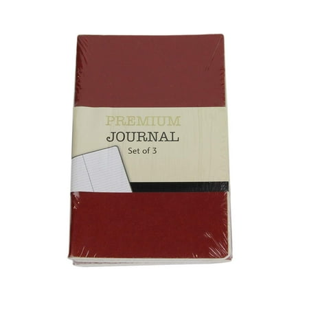 - Personal Premium Journals, Pack of 3 Notepads 3.5in x 5.5in - Cranberry Red Solid Color Lined Stationery Notebooks (Cranberry Red)