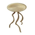 thumbnail image 2 of Benjara 24" Accent Side Table- Antler Base Design- Ribbed Top- Aluminium- Gold, 2 of 5