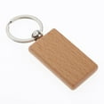 thumbnail image 3 of 5Pcs Wooden KeyChain Name Diy Holder Round/Rectangle Key Rings Diy Key Tags Charms 5x3cm, 3 of 6